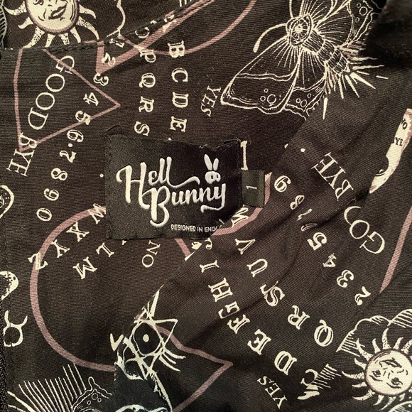 Hell Bunny Black and White Witchcraft Retro Pinup Dress. Size 1X. - Picture 5 of 6